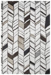 Obsession, AKCE: 80x150 cm Kusový koberec SOHO 841 WHITE, bílá, šedá