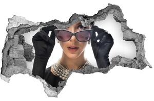 Fotoobraz díra na stěnu Žena v brýlích nd-b-101939055