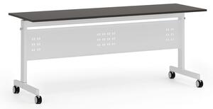 Mobilní stůl PRIMO MOBI, 1800 x 600 mm, bílá podnož, wenge