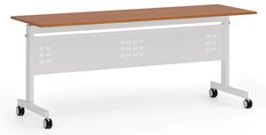 Mobilní stůl PRIMO MOBI, 180x60 cm, bílá podnož, třešeň