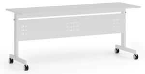 Mobilní stůl PRIMO MOBI, 1800 x 600 mm, bílá podnož, bílá