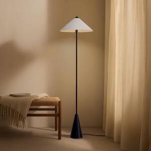 Lindby stojací lampa Norvik, výška 150 cm, černá/šedá, kov, Černá, Obývací pokoj / jídelna, kov, Moderní