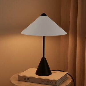 Lindby Stolní lampa Norvik, výška 35 cm, černá/šedá, kov, Černá, Obývací pokoj / jídelna, kov, Moderní
