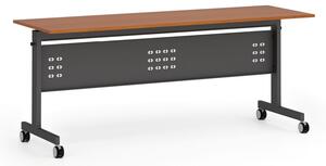 Mobilní stůl PRIMO MOBI, 180x60 cm, černá podnož, třešeň