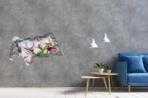 Nálepka 3D díra na zeď Květy magnolie nd-b-104301807