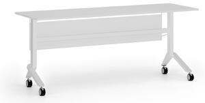 Mobilní stůl PRIMO MOVE, 180x60 cm, bílá podnož, bílá