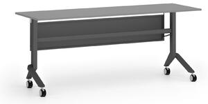 Mobilní stůl PRIMO MOVE, 180x60 cm, černá podnož, grafit