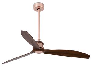 Stropní ventilátor Just Fan, Ø 128 cm, měď/ořech FARO BARCELONA, Just Fan, Dřevo, Obývací pokoj, Plast, Moderní
