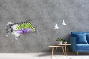 Nálepka 3D díra na zeď beton Orchidej nd-b-104930061