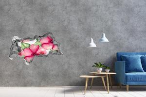 Nálepka 3D díra na zeď Tropické květiny nd-b-105950649