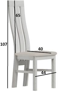 Čalouněná židle PARIS bílá/Victoria 20