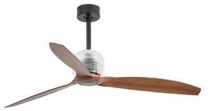 FARO 33395D DECO FAN M, černá/dřevo, stropní LED ventilátor s DC motorem - FARO