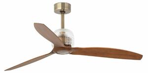 FARO 33398D DECO FAN M, zlatá/dřevo, stropní LED ventilátor s DC motorem - FARO