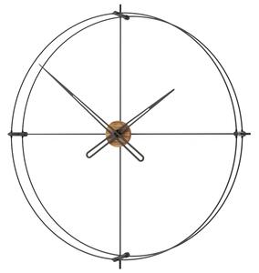 Designové nástěnné hodiny TM913 Timeless black-walnut-black 90cm