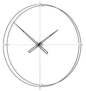 Mclocks Designové nástěnné hodiny TM910 Timeless silver mat-black 90cm