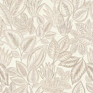 RASCH | Vliesová tapeta na zeď Country Charme 692419 | 0,53 x 10,05 m | bílá, hnědá
