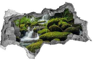 Díra 3D ve zdi na stěnu Vodopád v lese nd-b-116886736