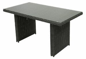 Ratanový stůl 140 x 80 cm SEVILLA (antracit)