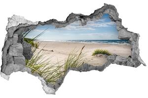 Díra 3D ve zdi nálepka Mřežino pláž nd-b-120152724
