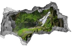 Díra 3D ve zdi na stěnu Vodopád v pralese nd-b-120475287
