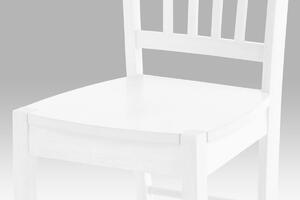 Jídelní židle celodřevěná, bílá AUC-005 WT