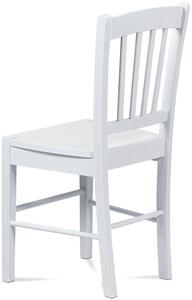 Jídelní židle celodřevěná, bílá AUC-005 WT