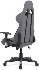 Kancelářská židle houpací mech., šedá + černá látka, plast. kříž KA-F05 GREY
