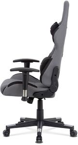 Kancelářská židle houpací mech., šedá + černá látka, plast. kříž KA-F05 GREY