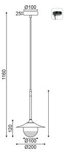 ACA DECOR Závěsné svítidlo LAYLA max. 25W/G9/230V/IP20