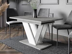 Rozkládací jídelní stůl Grenger, Barva: beton / bílá 5903211337543