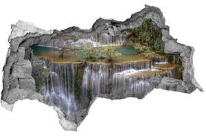 Díra 3D ve zdi nálepka Vodopád v lese nd-b-126131664