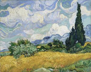 Obrazová reprodukce Wheatfield with Cypresses, 1889, Vincent van Gogh