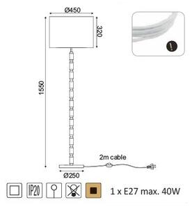 ACA DECOR Stojací lampa ASSOUAN max. 40W/E27/230V/IP20