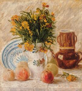 Obrazová reprodukce Vase with Flowers, Coffeepot and Fruit, Vincent van Gogh