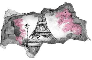 Fototapeta díra na zeď 3D Eiffelova věž Paříž nd-b-129898169
