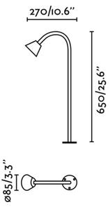 FARO BARCELONA LED osvětlení cesty Lily, výška 65 cm, černá, nerezová ocel, IP65, Černá, Nerezová ocel, Moderní