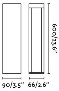 FARO BARCELONA LED podsvícení soklu Cerler, hnědá, 60 cm, kov, IP65,, Hnědá / rez, Hliník, Moderní