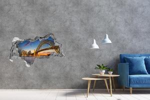 Díra 3D ve zdi nálepka Panorama Sydney nd-b-138664692