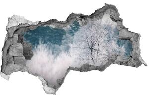 Díra 3D ve zdi nálepka Stromy zima nd-b-142936706