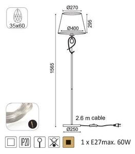 ACA DECOR Stojací lampa BASILICO max. 60W/E27/230V/IP20