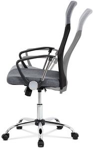 Kancelářská židle řady BASIC, potah šedá látka a černá síťovina MESH, houpací me KA-E301 GREY
