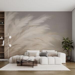 Fototapety Měkké nadýchané trávy v béžové a šedé barvě, Fototapety příroda, w03992 : uwalls.cz