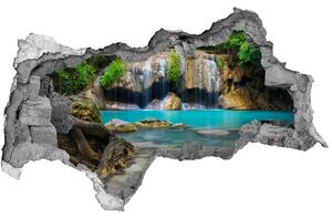 Díra 3D ve zdi nálepka Vodopád v lese nd-b-168975123