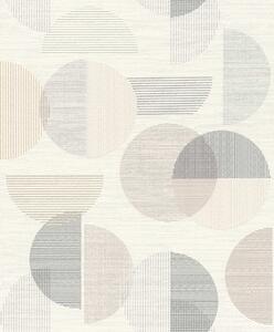 RASCH | Vliesová tapeta na zeď Deco Style 735956 | 0,53 x 10,05 m | bílá, šedá, béžová