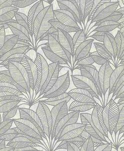 RASCH | Vliesová tapeta na zeď Deco Style 542646 | 0,53 x 10,05 m | šedá, metalická