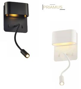 ACA Lighting LED nástěnné svítidlo PRIAMUS 8W/230V/3000K/640Lm/360°/IP20, bílá