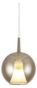 Mantra 8242 Elsa, závěs ve tvaru koule z chromového skla 1xE27, průměr 25cm