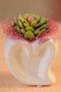 Paramit HEART bílá váza 12 cm