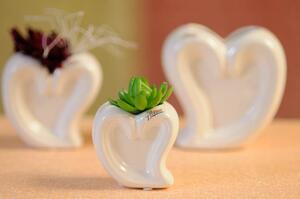 Paramit HEART bílá váza 15 cm