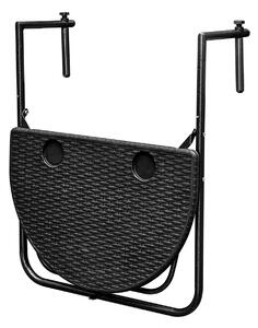 MODERNHOME Závěsný balkonový stolek BJURKO černý